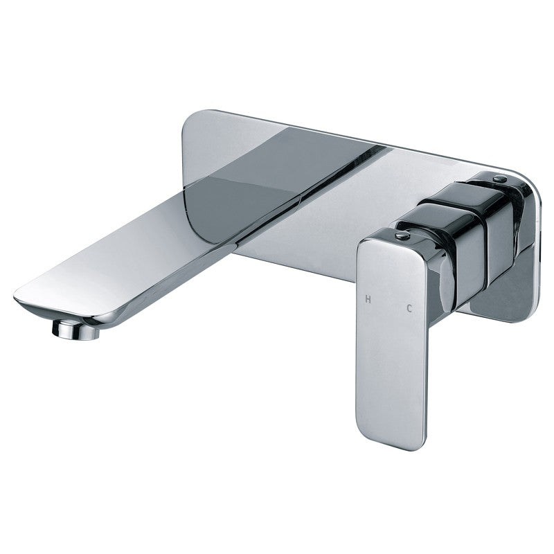 NOVA WALL BASIN MIXER WITH SPOUT CHROME AND COLOURED