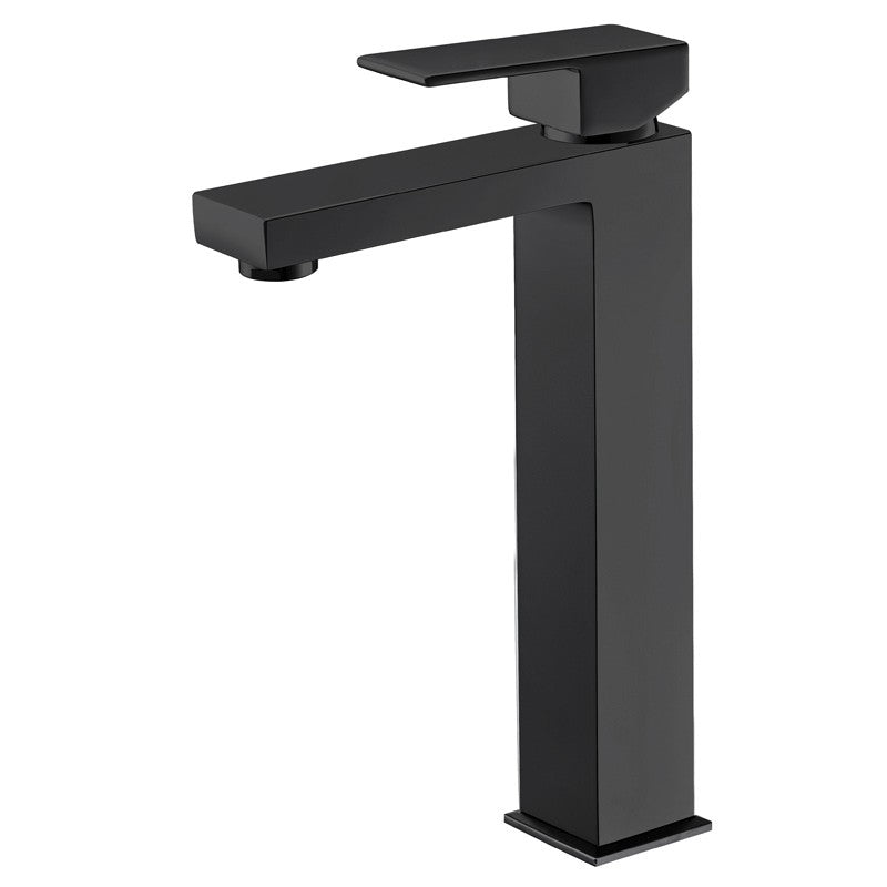 ROSA SQUARE HIGH RISE BASIN MIXER CHROME / MATTE BLACK