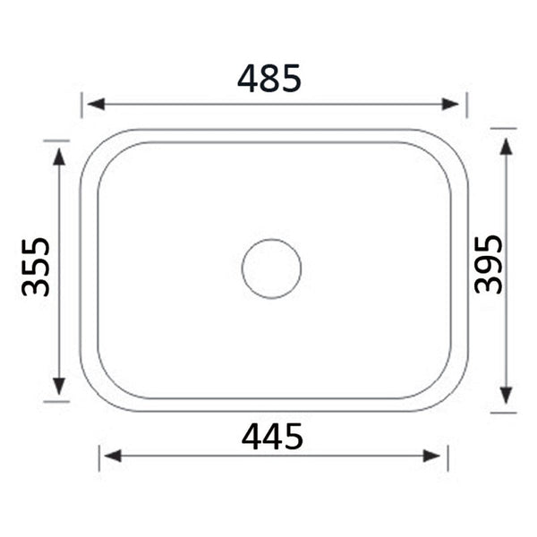 CORA UNDERMOUNT SINGLE KITCHEN SINK STAINLESS STEEL