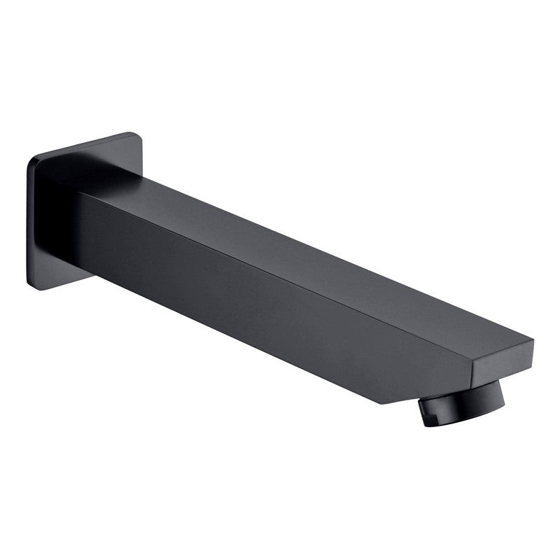 YALE SQUARE BATH SPOUT 160MM CHROME / MATTE BLACK