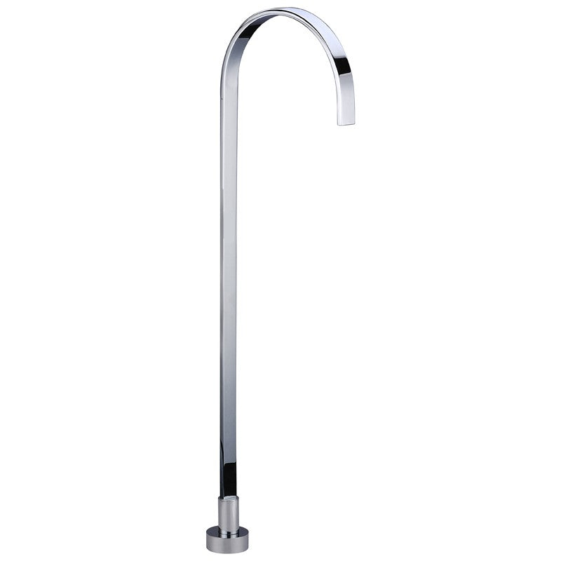 YALE RECTANGLE FLOOR-MOUNTED BATH SPOUT CHROME / MATTE BLACK